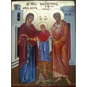 Panna Maria se svými rodiči  (ikona na plátně)