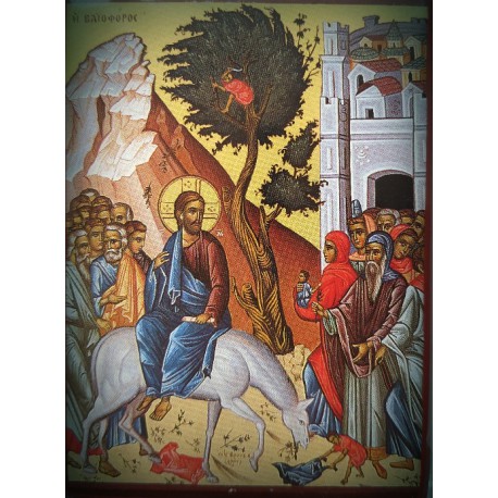 Magnetka s ikonou s vjezdem Krista do Jeruzaléma