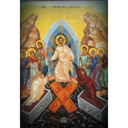 Magnetka s ikonou Sestupu Krista do podsvětí