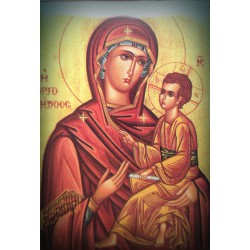 Magnetka s ikonou Panny Marie s Kristem