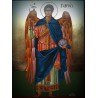 Vyrobeno v Řecku
Rozměr: 25x19 cm
Na dřevěném podkladě
S ouškem na pověšení
Pozlacený podklad
Na ikoně je archanděl Gabriel.