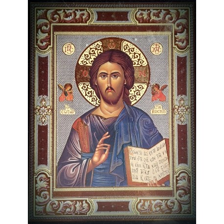 Žehnající Kristus Vševládce (ruský styl) 1856-Christos_Eulo