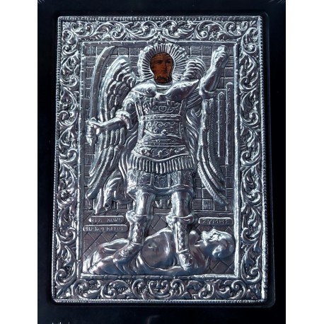 Kovová ikona Svatého archanděla Michaela Panormitis