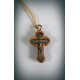 Řecký gravírovaný dřevěný malý kříž na krk B