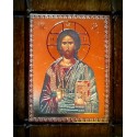 Malá dřevěná nalepovací ikonka s Kristem II.