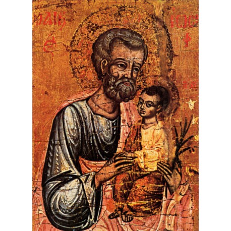 Sv. Josef s Ježíšem - melchitská ikona