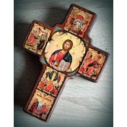 Byzantský kříž se životem Krista II.