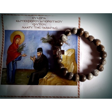 Náramek ze "slz" přesvaté Bohorodice 16 korálků