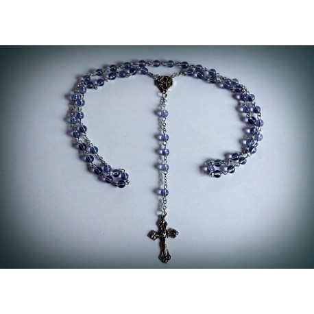 Růženec s průsvitnými žlutými korálky 50