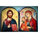 Diptych - Kristus  Vševládce  s Pannou Marií láskyplnou