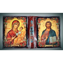 Diptych - Kristus  Vševládce  s Pannou Marií