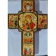Byzantský kříž s ikonou Panny Marie a Kristovým životem A. 27x19cm