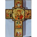 Byzantský kříž s ikonou Panny Marie a Kristovým životem B. 27x19cm