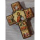 Byzantský kříž s ikonou Krista Vševládce 20x14cm