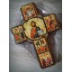 Byzantský kříž s ikonou Krista Vševládce A 20x14cm