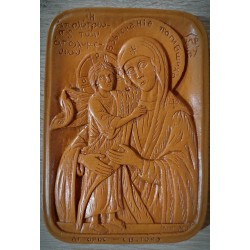 Vosková ikona Panny Marie s Kristem