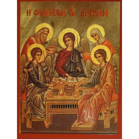 Ikona Svaté Trojíce - navštívení u Abraháma - Sleva