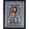 Kovová ikona žehnajícího Krista