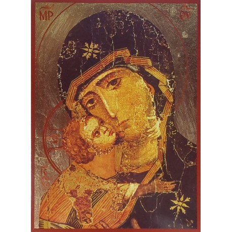 Bohorodice Vladimírská - pozlacený detail - Sleva
