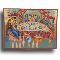 Ikona Krista na Svatbě v Káně Galilejské, Příběh Prvního Zázraku