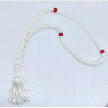 Pravoslavné čotky s 100 uzly a modrými korálky