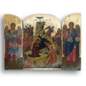 Triptych - ikona Narození Páně s archandělem Gabrielem a Michaelem