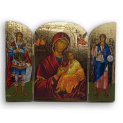 Triptych Panny Marie přečisté s Archanděly Michaelem a Gabrielem