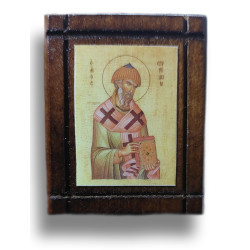 Malá dřevěná nalepovací ikonka s Kristem