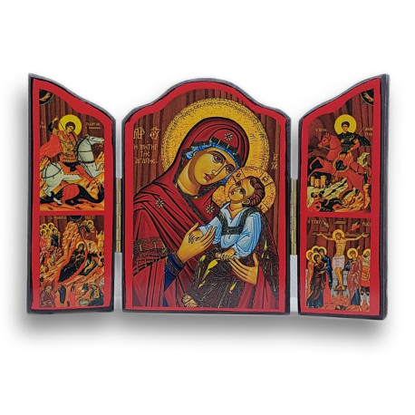 Triptych "Ukřižování Krista" s Archanděly Michaelem a Gabrielem