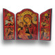 Triptych "Ikona Žehnajícího Krista" s sv. Jiřím a sv. Demetriem