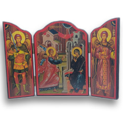 Triptych "Ukřižování Krista" s Archanděly Michaelem a Gabrielem