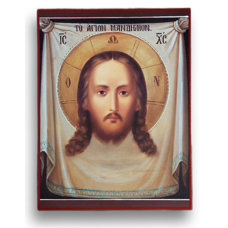 Ikona tváře Ježíše Krista na plátně