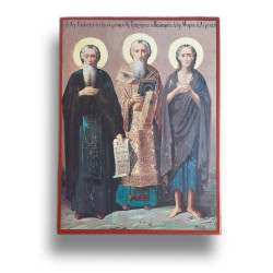 Ikona svatých Jana (Climacus), Řehoře Palamase a Marie Egyptské