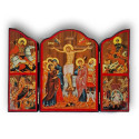 Triptych "Ukřižování Krista" se svatým Jiřím a Demetriem