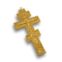 Ruský kříž na žehnání jednoduchý - zlatý
