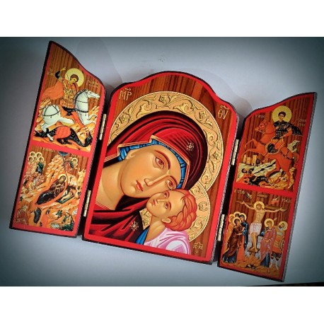 Triptych - ikona Panny Marie