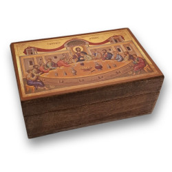 Dřevěná krabička s ikonou Poslední večeře Páně II.