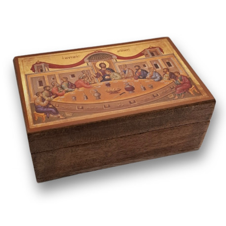 Dřevěná krabička s ikonou Panny Marie