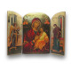Triptych - ikona Narození Páně s archandělem Gabrielem a Bohorodicí