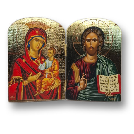 Diptych - Kristus s Bohorodicí