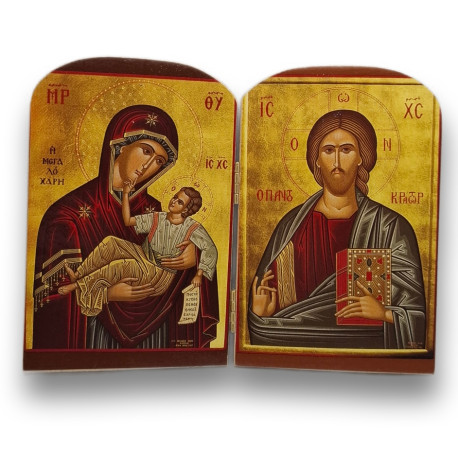 Diptych - Kristus s Bohorodicí