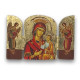 Řecký triptych - Matka Boží Eleousa s archanděly Michaelem a Gabrielem, 7,5 x 5 cm