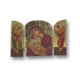 Řecký triptych - Matka Boží Eleousa s archanděly Michaelem a Gabrielem, 7,5 x 5 cm