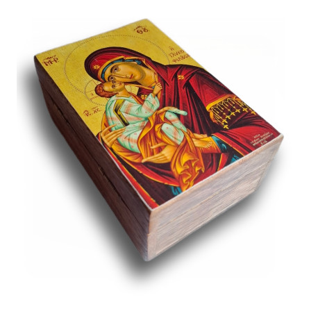Dřevěná krabička s ikonou sv. Mikuláše