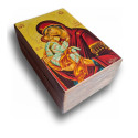 Dřevěná Krabička s Ikonou Panny Marie Glykofilusa