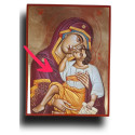 Ikona Panny Marie „Umilostivující“ – jemně poškozená, ale srdcem neporušená
