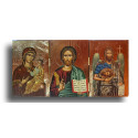 Byzantský triptych – Kristus Pantokrator, Bohorodice a sv. Jan Křtitel II.