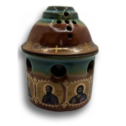 Porcelánová olejová lampa s ikonami Krista a apoštolů II.