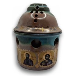 Porcelánová olejová lampa s ikonami Krista a apoštolů VI.