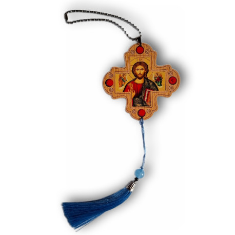 Přívěsek do auta s ikonou Panny Marie a Ježíška